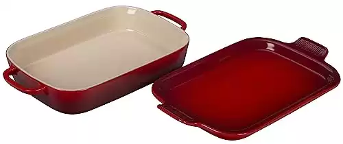 Le Creuset Stoneware Rectangular Dish with Platter Lid, 14 3/4